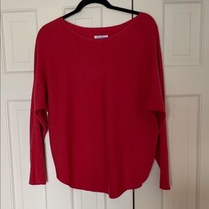 Red Scoop Neck Sweater